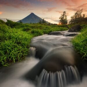 Ephemeral Harmony: Mayon's Ballet of Fire and Water